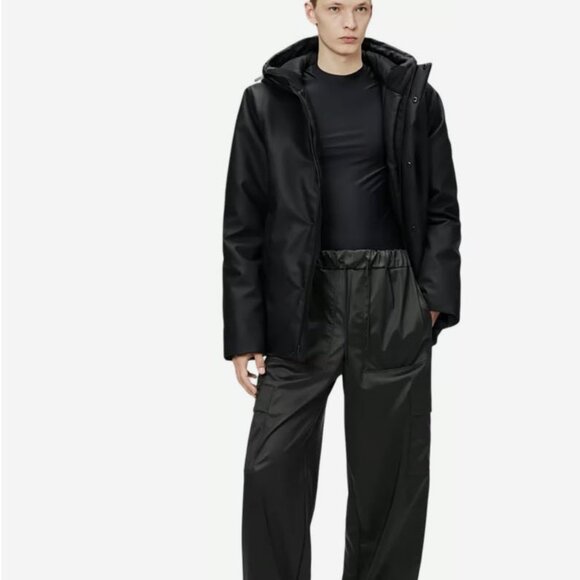 RAINS : BLACK Askim W3T3 Insulated Jacket - Unisex (NEW) - Picture 5 of 8